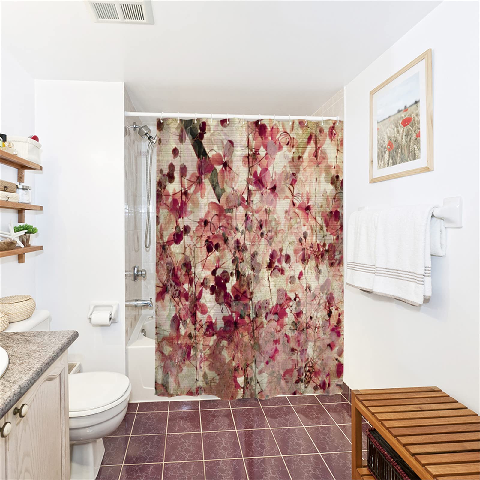 Rideau De Douche Impermeable, Lion Rideau De Bain Pour Enfants Tissu