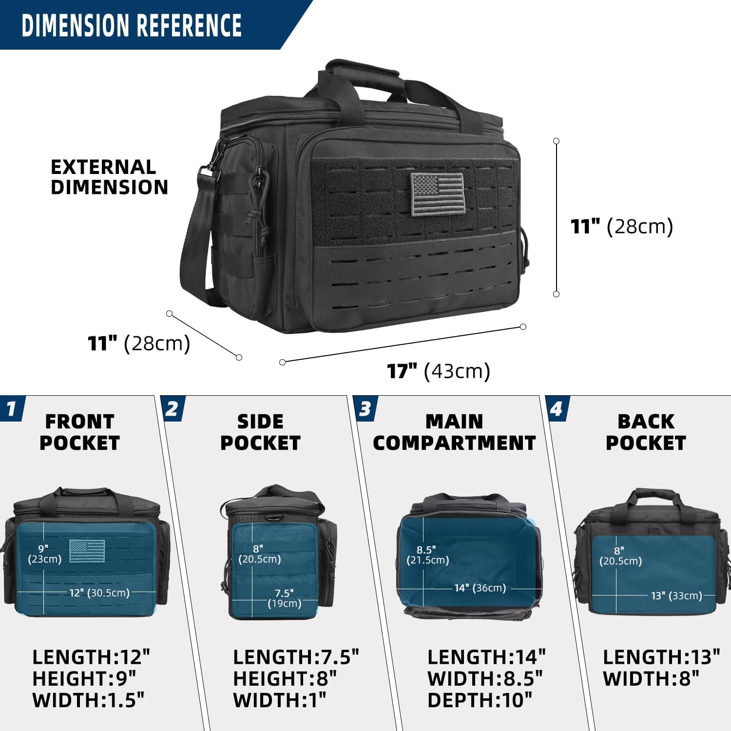 AMYIPO Tactical Pistol Case Hunting Shooting Range Bag Soft Handgun Case Tactical Gun Range Duffle Bag Gun Carrying Case - Image 5