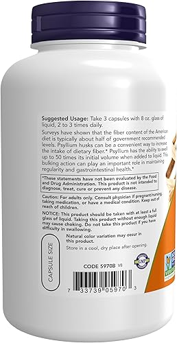 Miniatura 3 de Now Foods Psyllium Husk Cápsulas 002oz B001F0R9L2 1 1