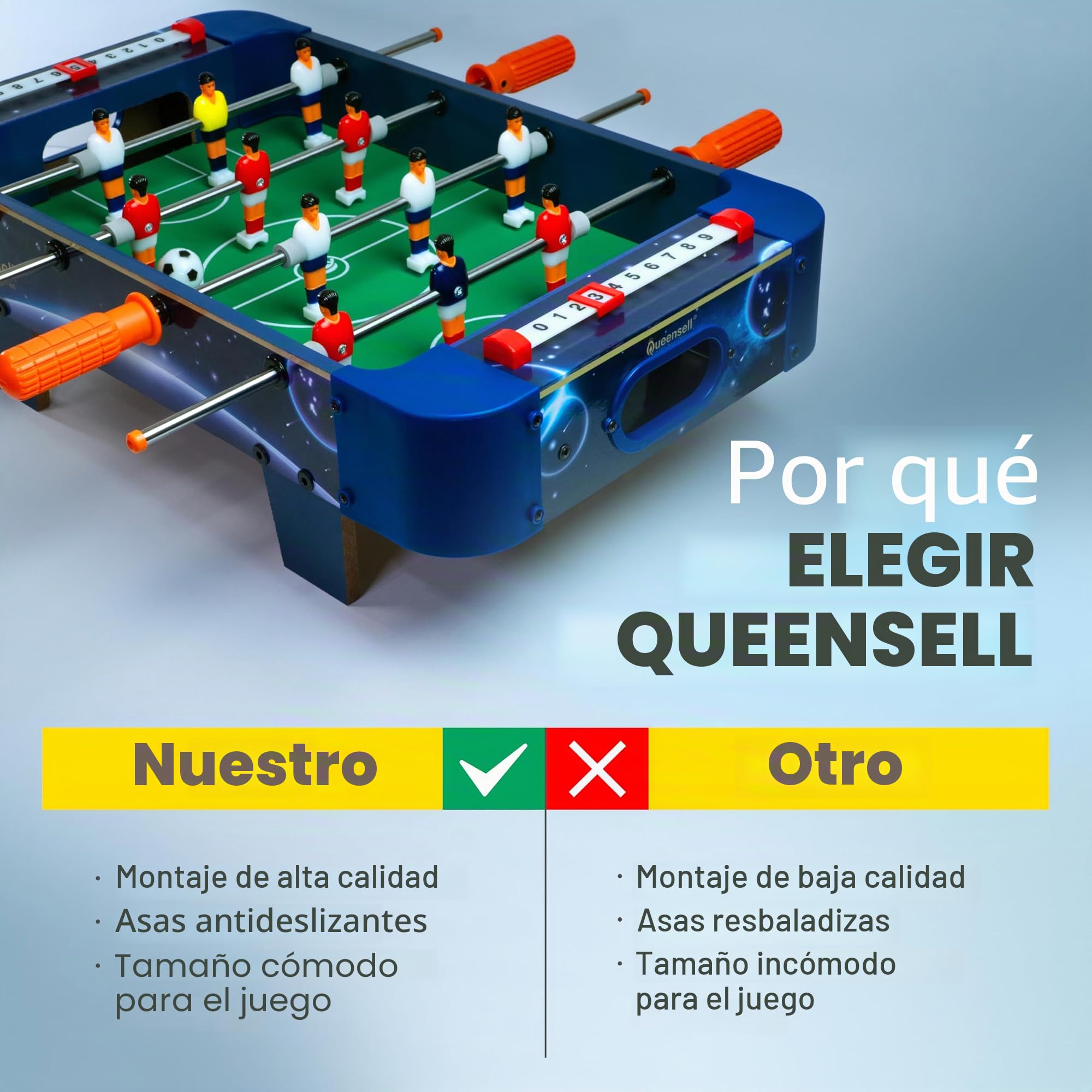 Mini mesa de futbolín para niños y adultos, juego de fútbol de 21 pulgadas, mesa familiar