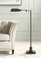 Vista 1 de Regency Hill Jenson Traditional Farmhouse Adjustable Pharmacy Floor Lamp Standing Base Swing Arm 54" Tall Dark Bronze Metal Bright Downward Light