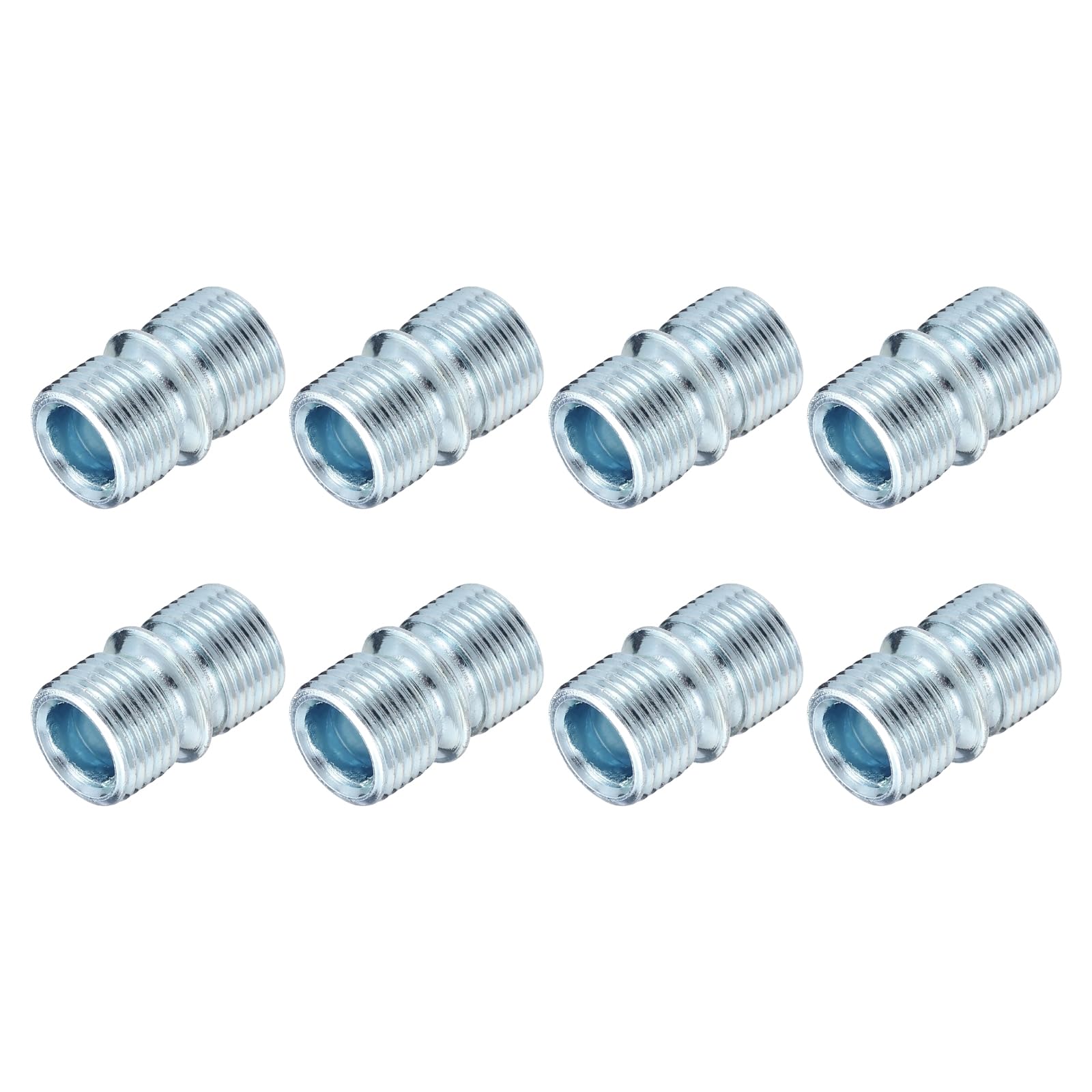 sourcing map 8Pcs Metal Rack Connector, 0.83" x 0.5" Wire Shelving Poles Coarse Thread Connector Shelf Holder Connection for Storage Shelf Wire Shelving Unit Replacement Parts, Silver โ image 1