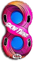 Flexible Flyer Snow Twist 57" 2-Person Inflatable Snow Tube Sled & Pool Float - Heavy Duty PVC, Handles, Year-Round Fun for Kids & Adults