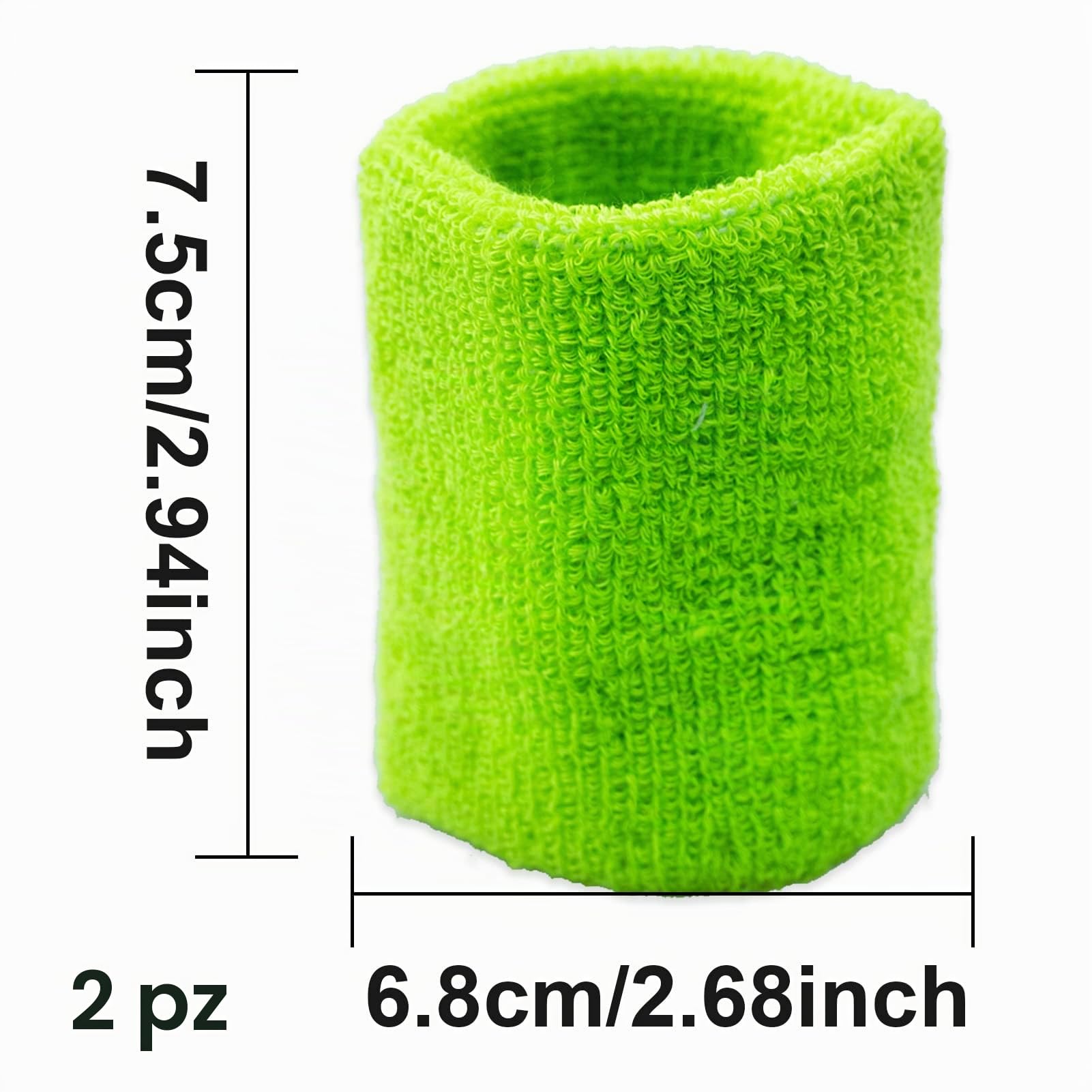 SZXMDKH Braccialetti antisudore da polso da uomo e donna, 2 pezzi, fasce per il sudore per corsa, esercizio, palestra, sport, tennis, basket, assorbimento dell'umidità (dimensioni: 8 x 8 cm)