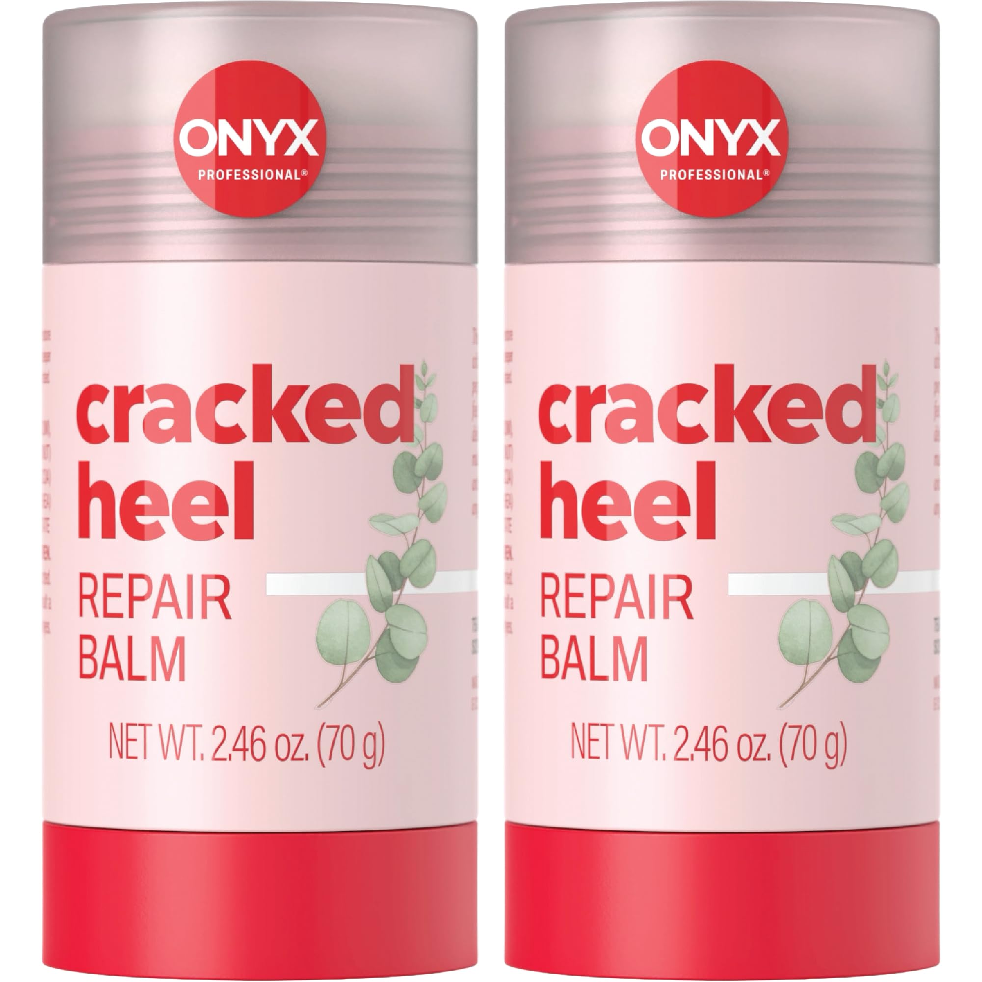 Cracked Heel Repair Balm Stick, Tea Tree Eucalyptus Scent, 2 Pack - Dry Heels Dry Cracked Feet Treatment, Moisturizing Heel Balm Rolls On, No Mess Like Foot Cream or Foot Lotion