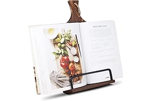 Sturdy Wooden Cookbook Stand with Adjustable Height