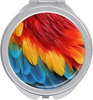 Fantastic Parrot Feather Travel Makeup Mirror...