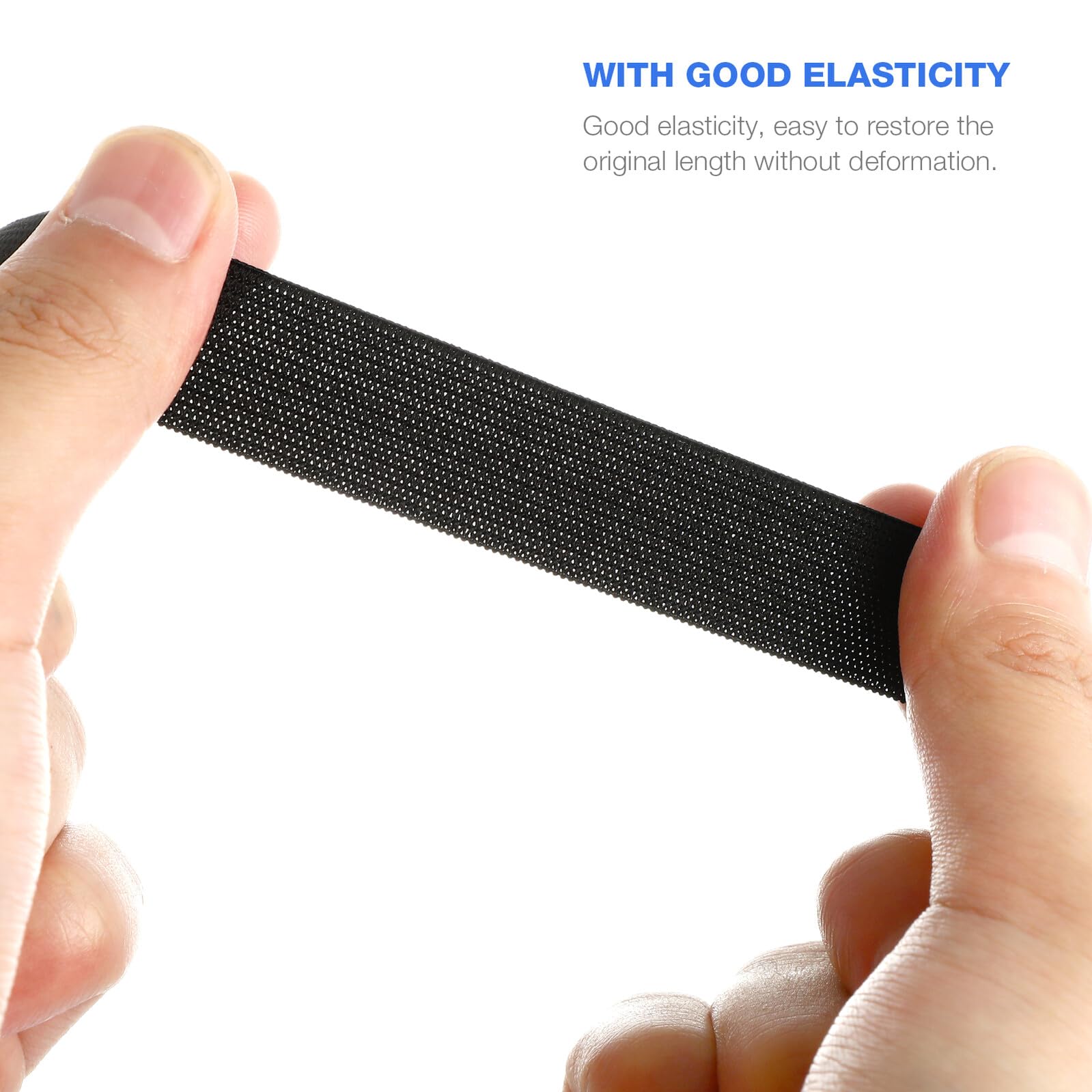 2 Rollen Elastisches Gummiband Breit Schwarz Weiß Dehnbares Nähband für Hosengummi DIY Robustes Stretchband zum Nähen von Damenhosen Sweatpants Handarbeiten