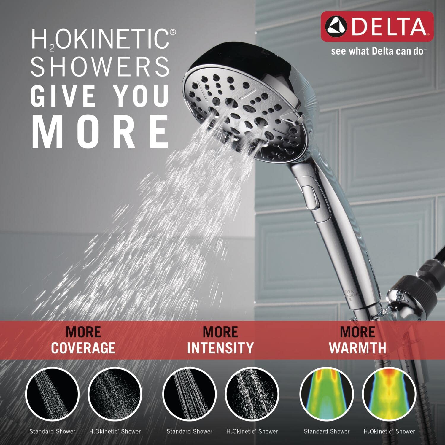 DELTA Faucet 75536 - Ducha de mano con componentes universales, cromada