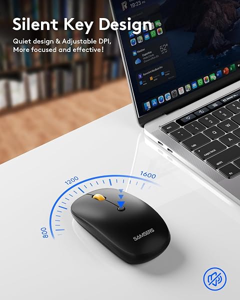 Foldable Keyboard and Mouse, Samsers Folding Bluetooth Keyboard Combo, 2.4G + BT5.0 x 2, Full-Size Portable Travel Keyboard & USB-C Rechargeable Wireless Mouse for iOS Android Windows Mac OS - 4