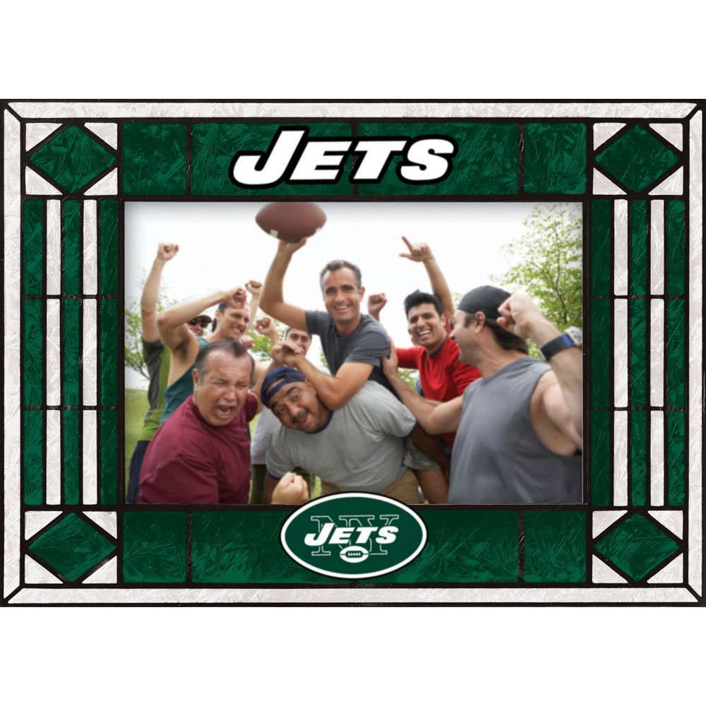 New York Jets Art Glass Horizontal Frame