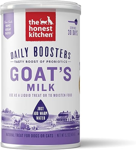 Miniatura 2 de The Honest Kitchen Leche instantánea de cabra con probióticos para perros y gatos (5.2 onzas) e Instinct Raw Boost Mixers liofilizados crudos para