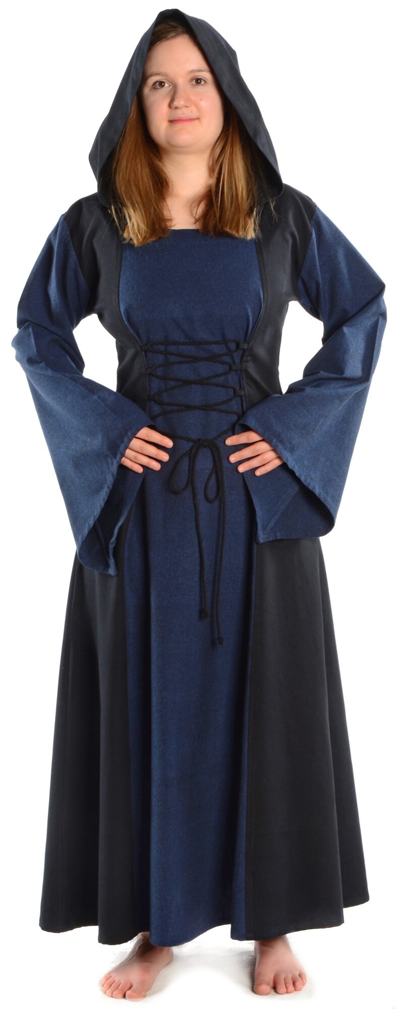 Robe médiévale confortable en coton réglable pour ajuster la taille facilement