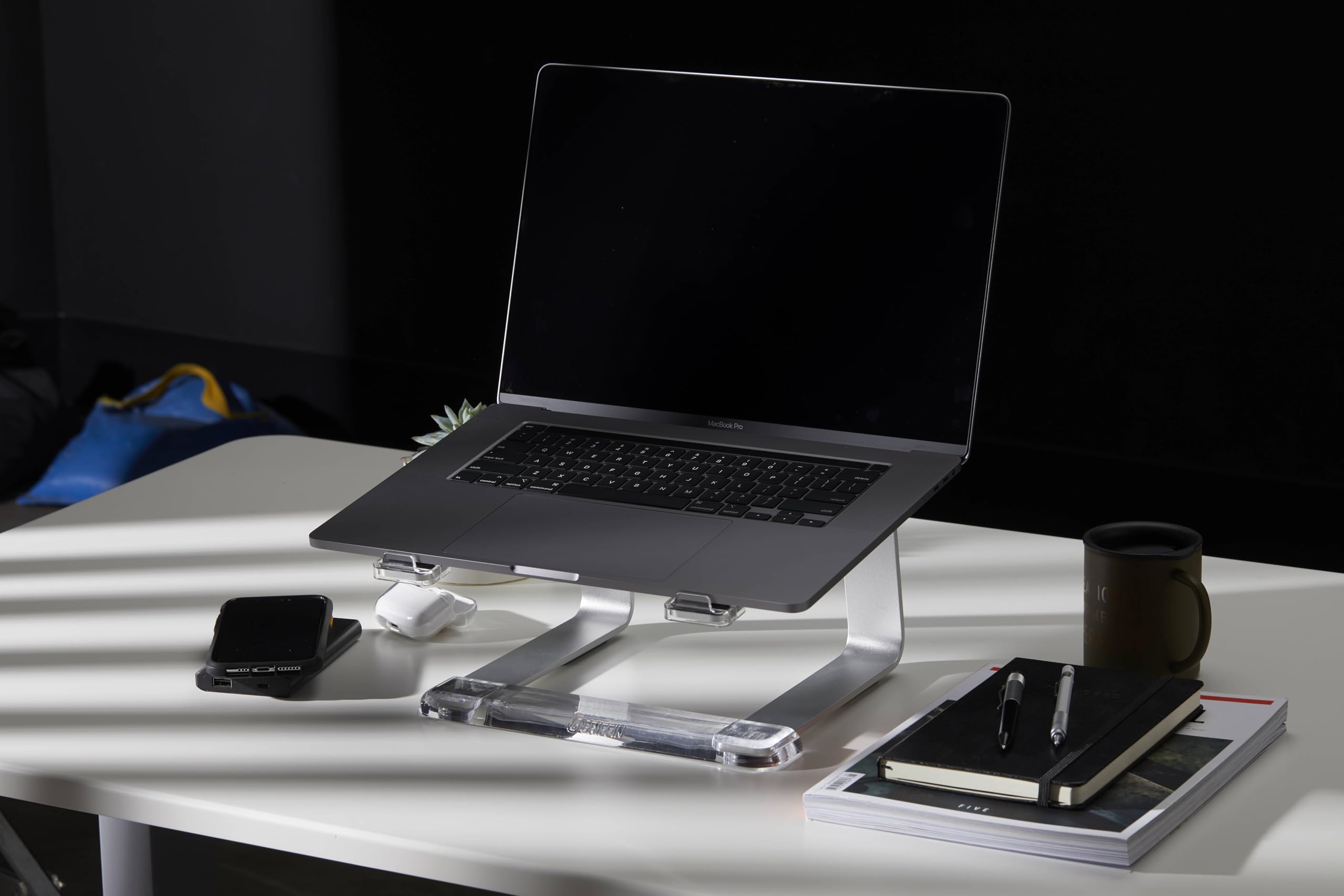 GRIFFIN SUPPORT D'ASCENSEUR POUR ORDINATEUR PORTABLE DE BUREAU MACBOOK ALUMINIUM GRIS SIDÉRAL | eBay