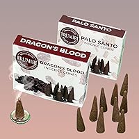 Vista 310 de TRUMIRI Incense Cones - Combo Pack of 20 Cone Incense - 10 Nag Champa + 10 Palo Santo - Insence Cones - Incense Cones Scented - Cone Incense Scents