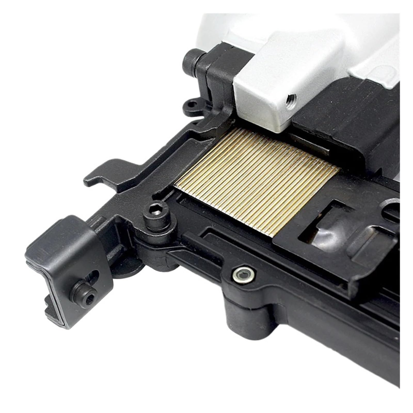 Grapadora neumática para tapicería de alta resiste Grapadora de aire 16GA RN851, clavadora neumática, herramienta de grapadora de aire de corona ancha de 25-50mm, herramienta de decoración de techos d