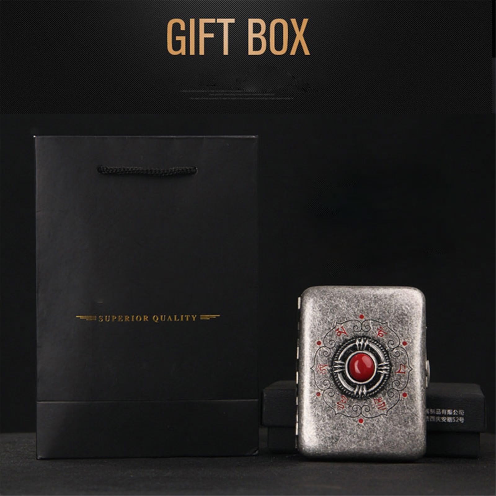 Portasigarette Vintage Ottone Massiccio Filtro Drago Pipa - Foto 5