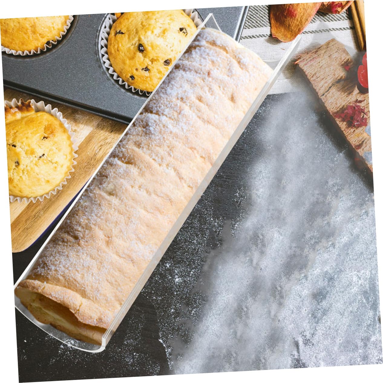 Cabilock 5pièces Moule à Gâteau Acrylique u Pour Roll Outil De Pâtisserie Pratique Et Réutilisable De Diamètre Pour Création De Desserts