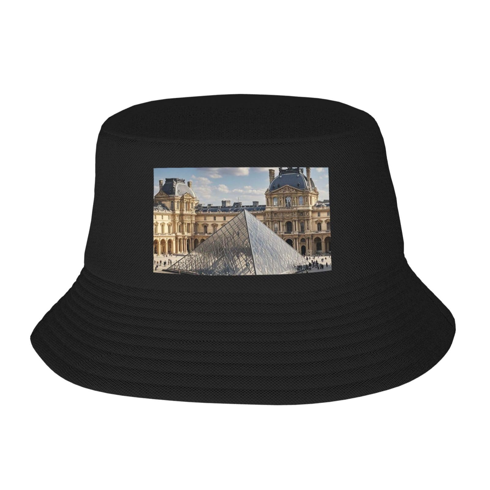Bucket Hat for Women Men Cotton Sun Hats Louvre Museum in Paris Hat Beach Fisherman Hat Summer for Protection
