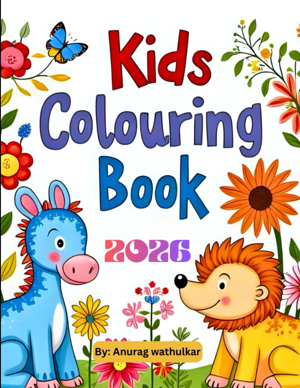 Animals Coloring Book: Fun & Relaxing Animal Designs for Kids Ages 3-6