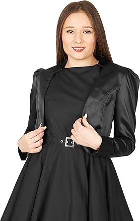 Black Shrug BlackButterfly Long Sleeve Satin Bolero Shrug - Formal Wedding Bridesmaid Prom Jacket Black Bolero Black Shrug BlackButterfly Long Sleeve Satin Bolero Shrug - Formal Wedding Bridesmaid Prom Jacket Black Bolero