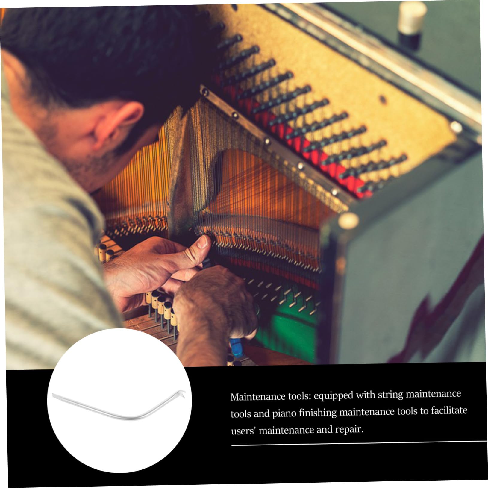 ifundom 3 Uds Cuerda De Piano Gancho De Cuerda Herramientas Especiales De Piano Reparación Especial De Piano Accesorios De Reparación De Instrumentos Musicales Herramientas De