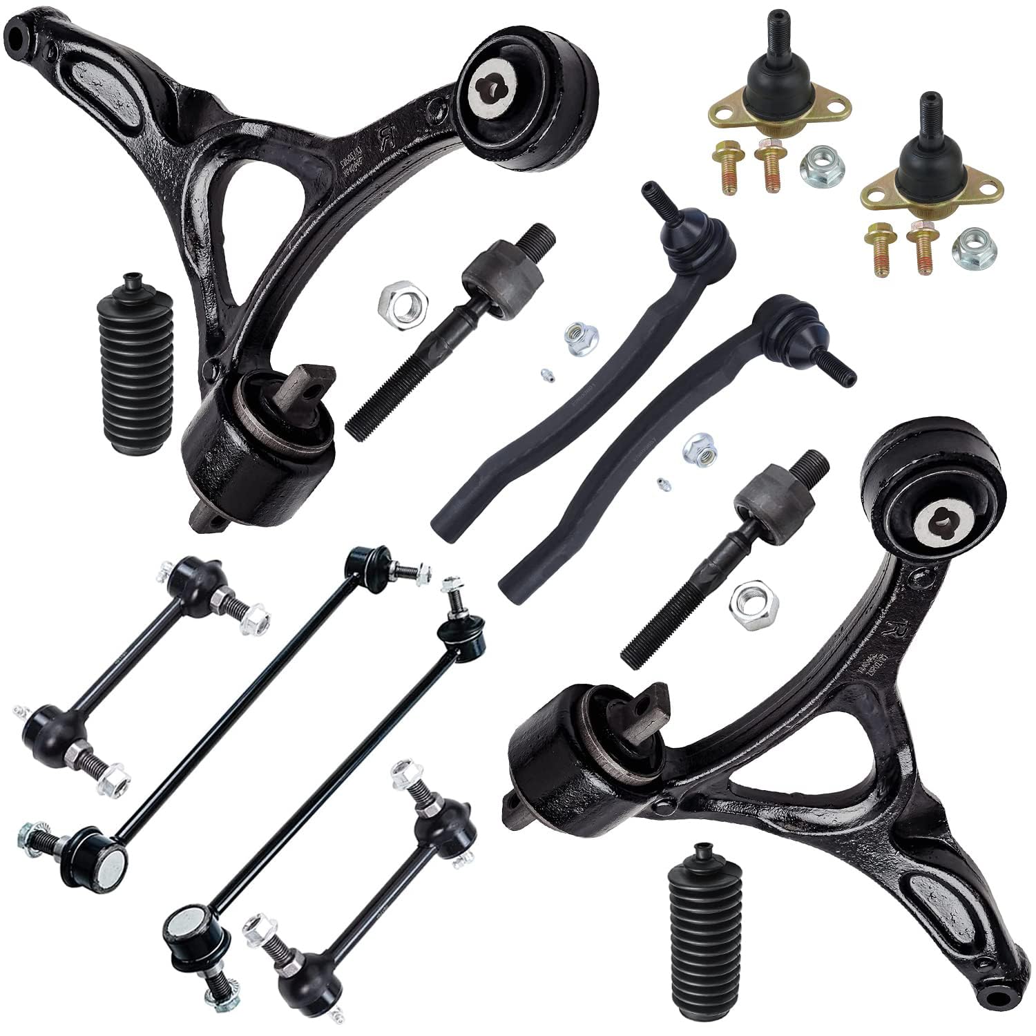 Detroit Axle - Front End 14pc Suspension Kit for 2003-2014 Volvo XC90