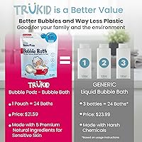 Vista 76 de TruKid Bubble Podz Bubble Bath for Kids, Toddlers, & Babies, Tear Free Gentle & Refreshing Bath Bomb for Sensitive Skin with Natural Moisturizers