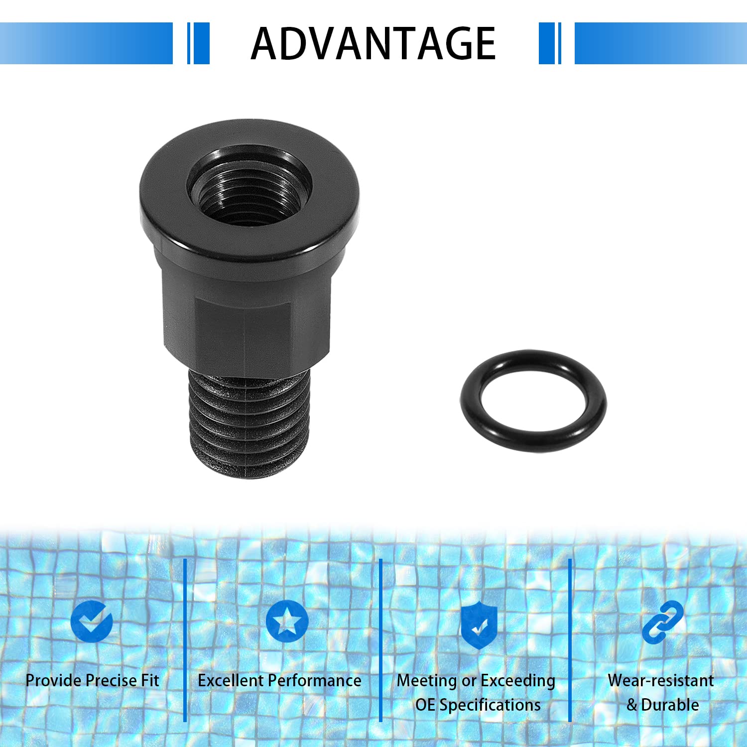 Brass Pressure Gauge Adapter For Jandy CS/CJ Cartridge Filters - With O-Ring, Air Relief Valve