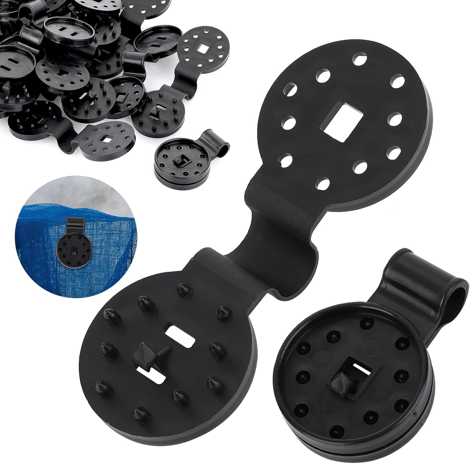 Grevosea 20 Pieces Shade Cloth Clips, Shade Cloth Plastic