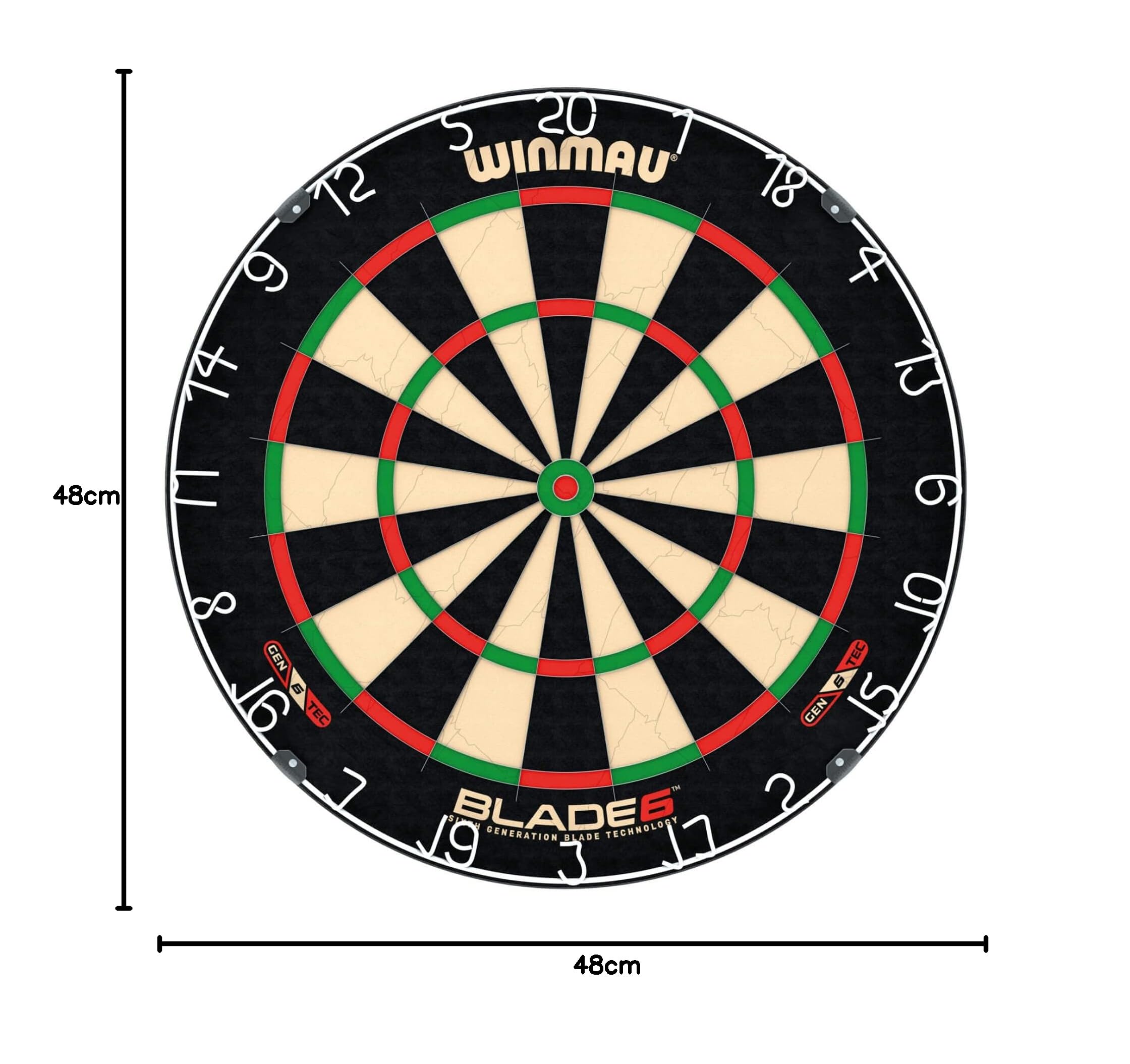 WINMAU Blade 6 Professional Bristle Klassische Dartboard – Ansicht 8