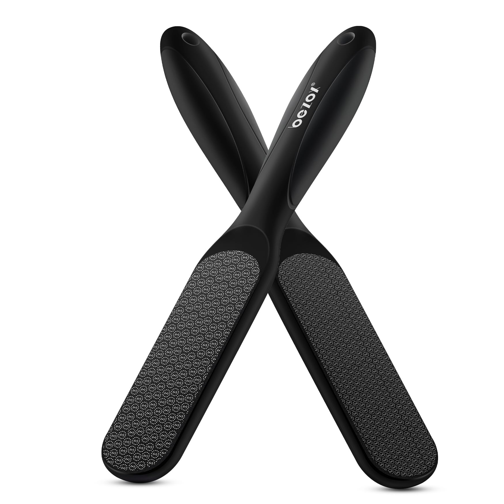 BEZOX Double-Sided Glass Foot File Callus Remover(1 PCS), Foot Scrubber for Dead Skin, Smooth Feet Pedicure Tools for Feet, Pumice Stone for Feet, Heel Scraper for Cracked Heels - Black 1 Count (Pack of 1) Black