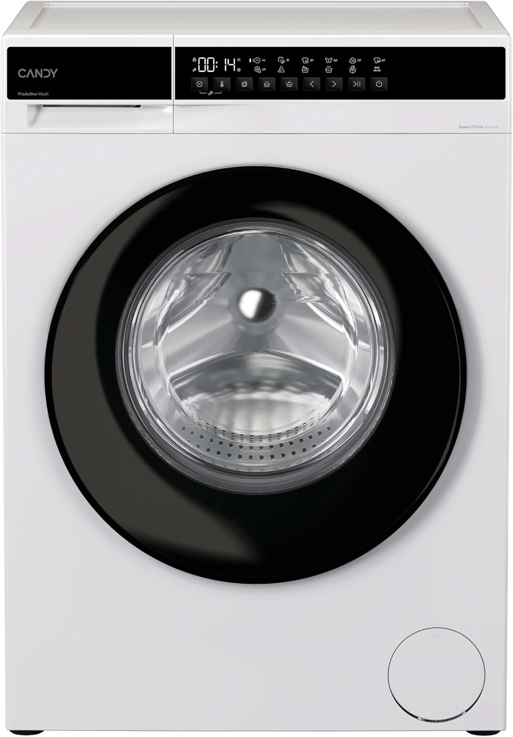 Front view of the Candy EY 27SB7-S washing machine