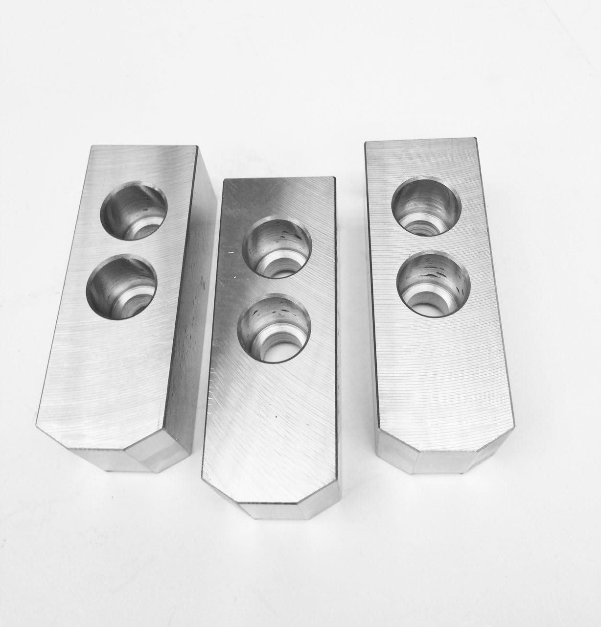 TAIKI 3900-4766 3 Piece Aluminum Soft Jaw Set, 6" x 1.5 mm x 60 Degree