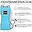 FIGHTSENSE Super Heavy Duty Keychain Stun Gun with Flashlight for Men and Women self Defense Device, Rechargeable Stun Gun, Nylon Holsters (Cyan USB)