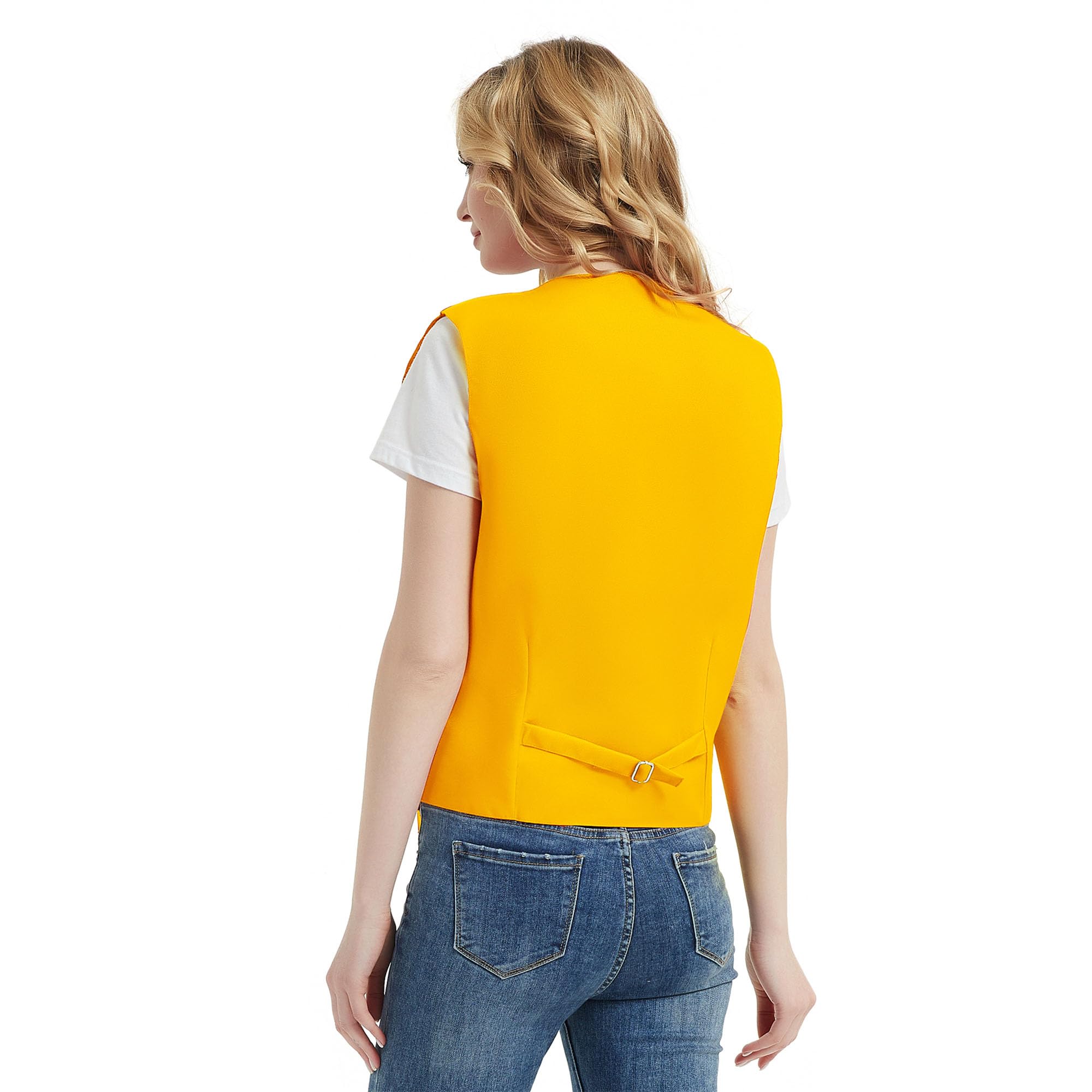 TOPTIE Gilets sans manche Homme Gilet de Costume avec Boutons unisexe pour commis de supermarché et bénévole