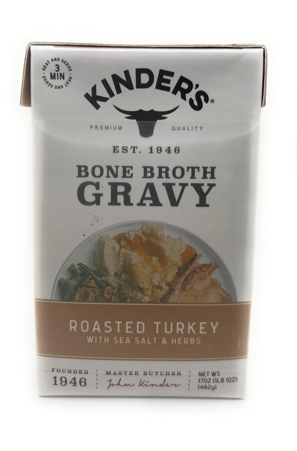 Kinders Roasted Turkey Bone Broth Gravy 17 oz - 2 pack