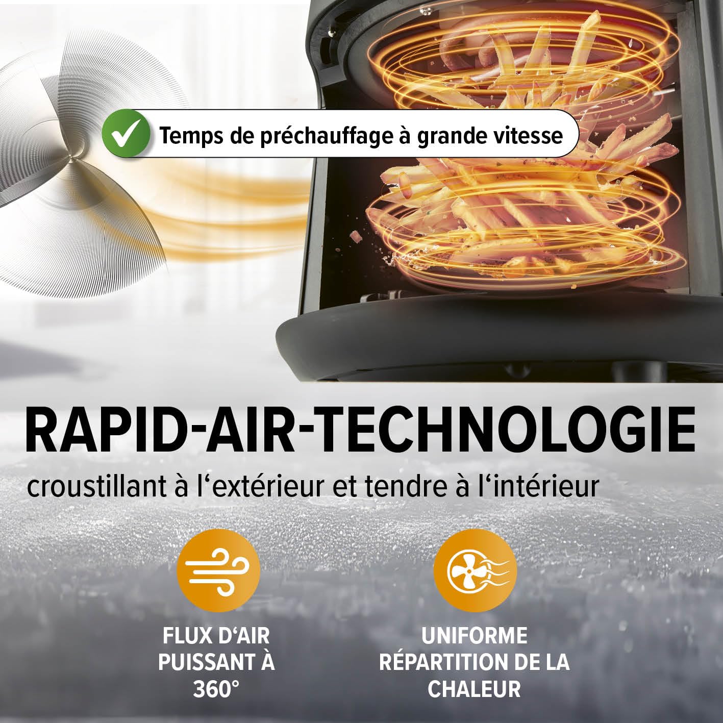 GOURMETmaxx Air Fryer de 2,3L | Friteuse à air chaud avec minuterie & écran tactile | 8 fonctions & 7 programmes | Frire à économie d'énergie & presque sans huile dans ce mini-four - 1000 W [Noir]