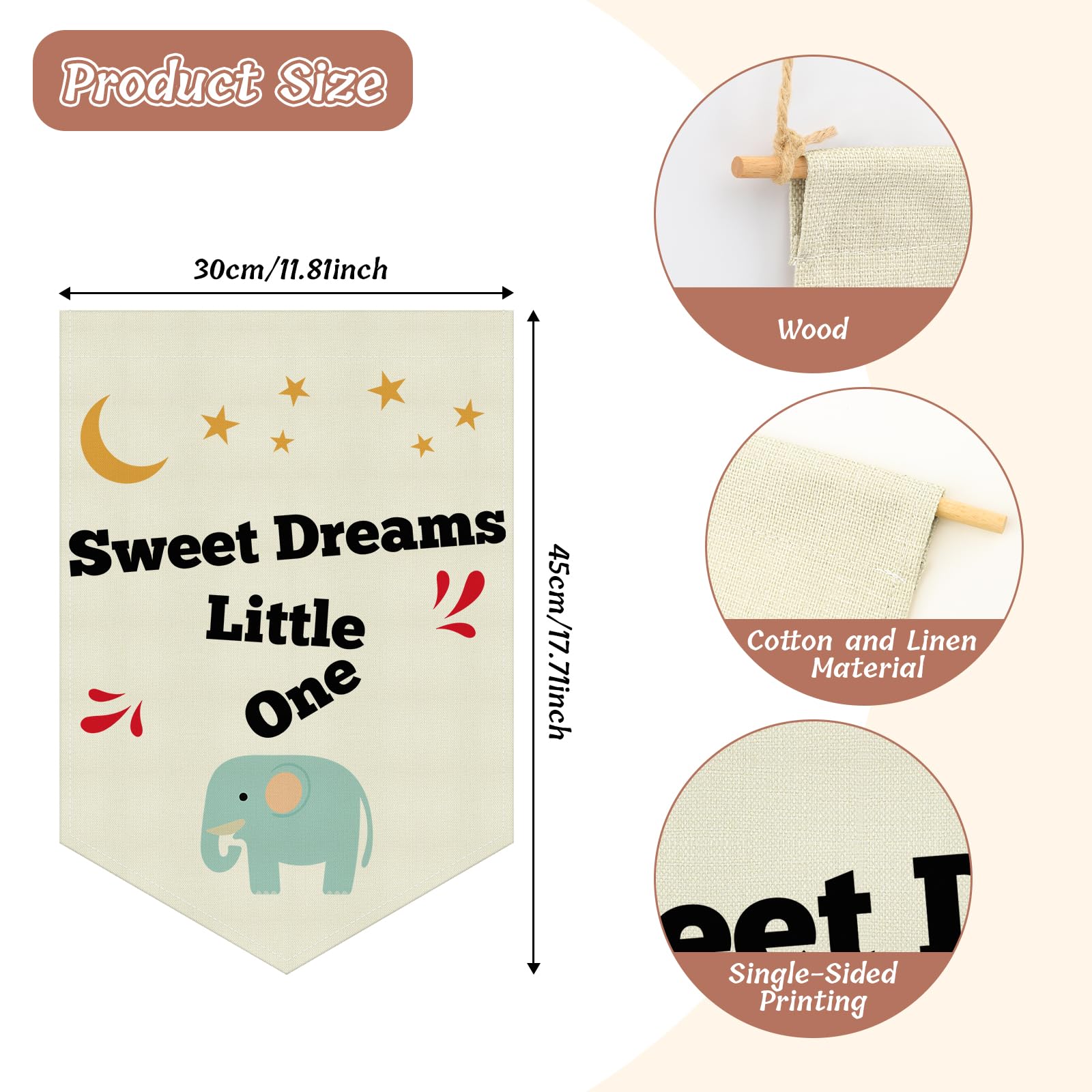 Gifts for Kids Room Banner Hanging Pennant Flag Playroom Wall Banner for Kids Room Girls Boys Nursery Bedroom Playroom Teen-room Front Door Christmas Birthday Gifts Cotton Linen