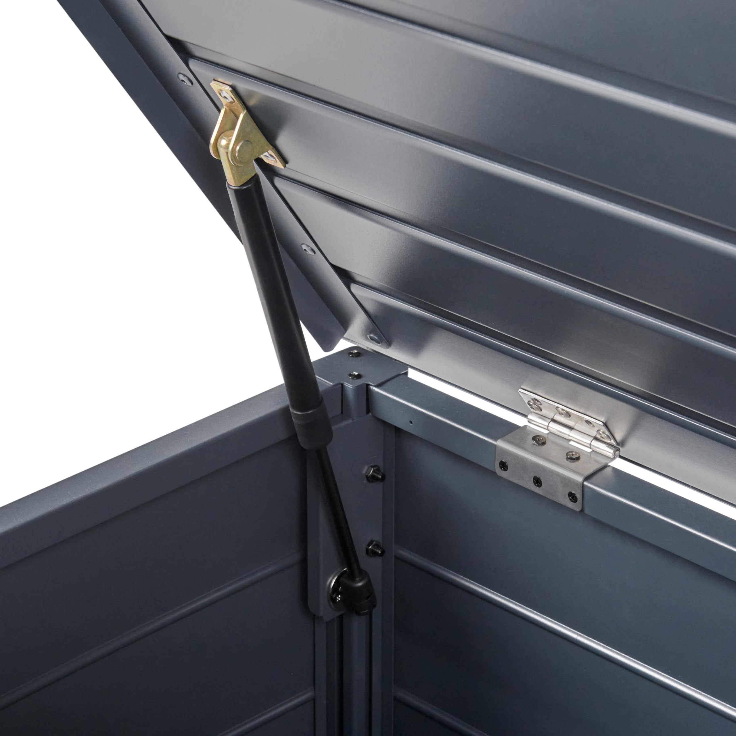 Skrzynia ogrodowa aluminium 190 l meble ogrodowe przechowywanie ciemnoszara Campalto