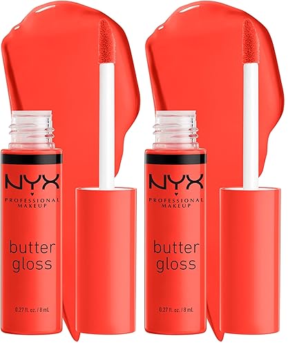 Miniatura 49 de NYX PROFESSIONAL MAKEUP Butter Gloss - Brillo de labios no pegajoso, tono marrón achocolatado (Ginger Snap)