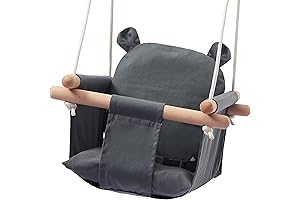 Secure Canvas Baby Swing with Safety Belt for Indoor/Outdoor