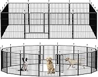 Vista 20 de Corralito portátil para perros, valla de ejercicio de metal resistente para mascotas, corral para interiores y exteriores, corral para mascotas
