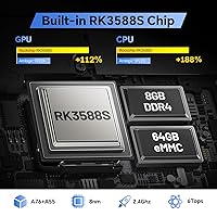 Vista 3 de Kinhank Super Console X5 PRO Retro Gaming Console with 16,000+ Games,Android 12.0 OS, Emulator Consoles,8K UHD Output, AV1, WiFi 6 BT 5.0, RK3588S