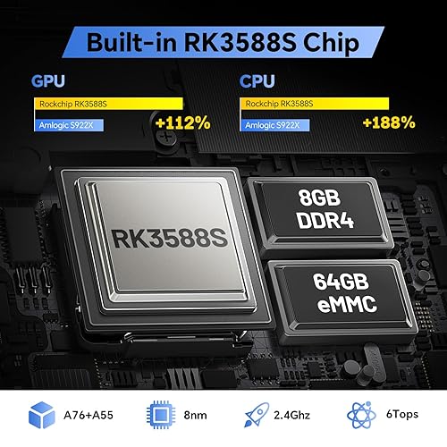 Miniatura 3 de Kinhank Super Console X5 PRO Retro Gaming Console with 16,000+ Games,Android 12.0 OS, Emulator Consoles,8K UHD Output, AV1, WiFi 6 BT 5.0, RK3588S