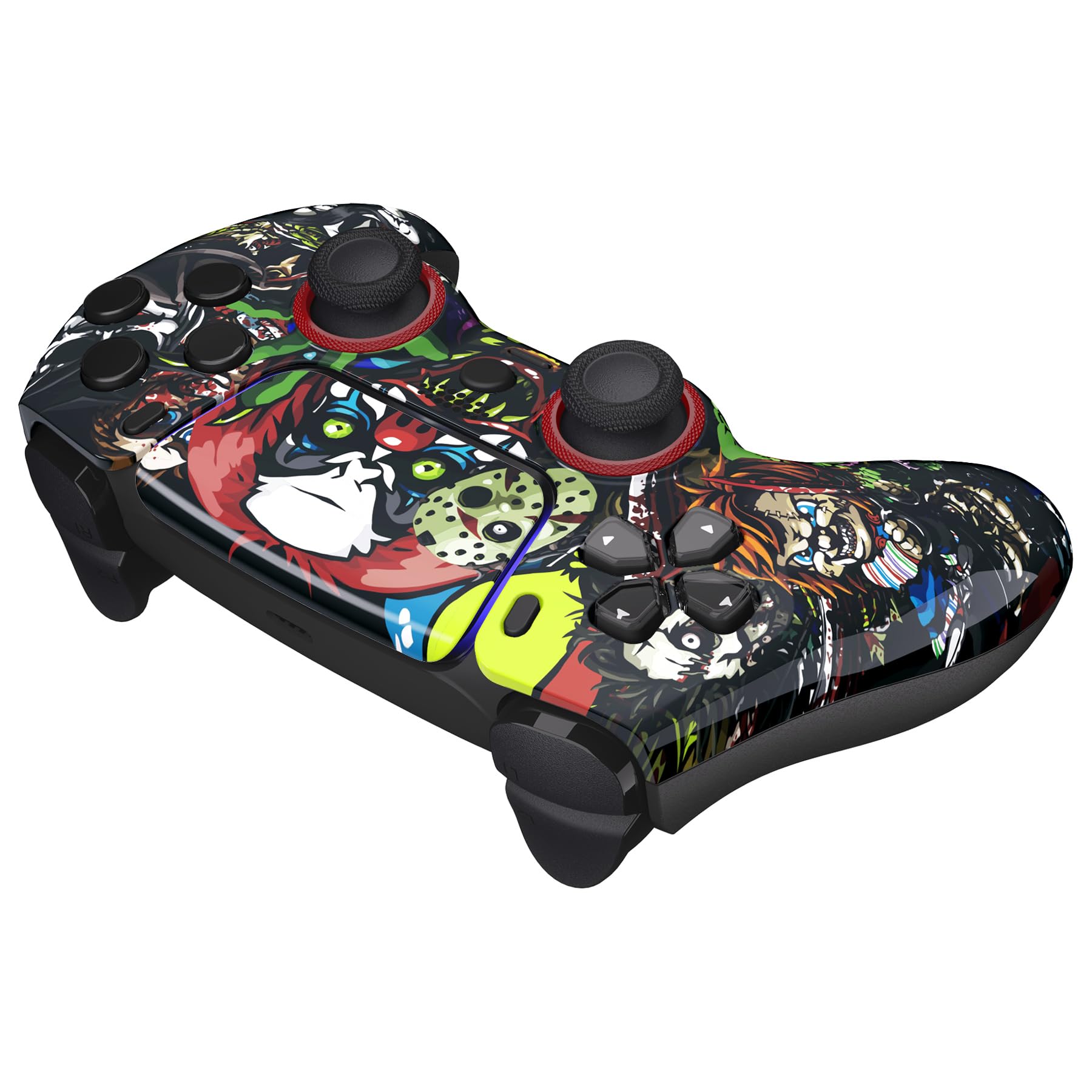 eXtremeRate Luna Cover Frontale per ps5 Controller, Scocca Shell Touchpad Anelli Accessori Ridisegnati per ps5 Joystick BDM-010 020 030 040 050 060, Party Pauroso