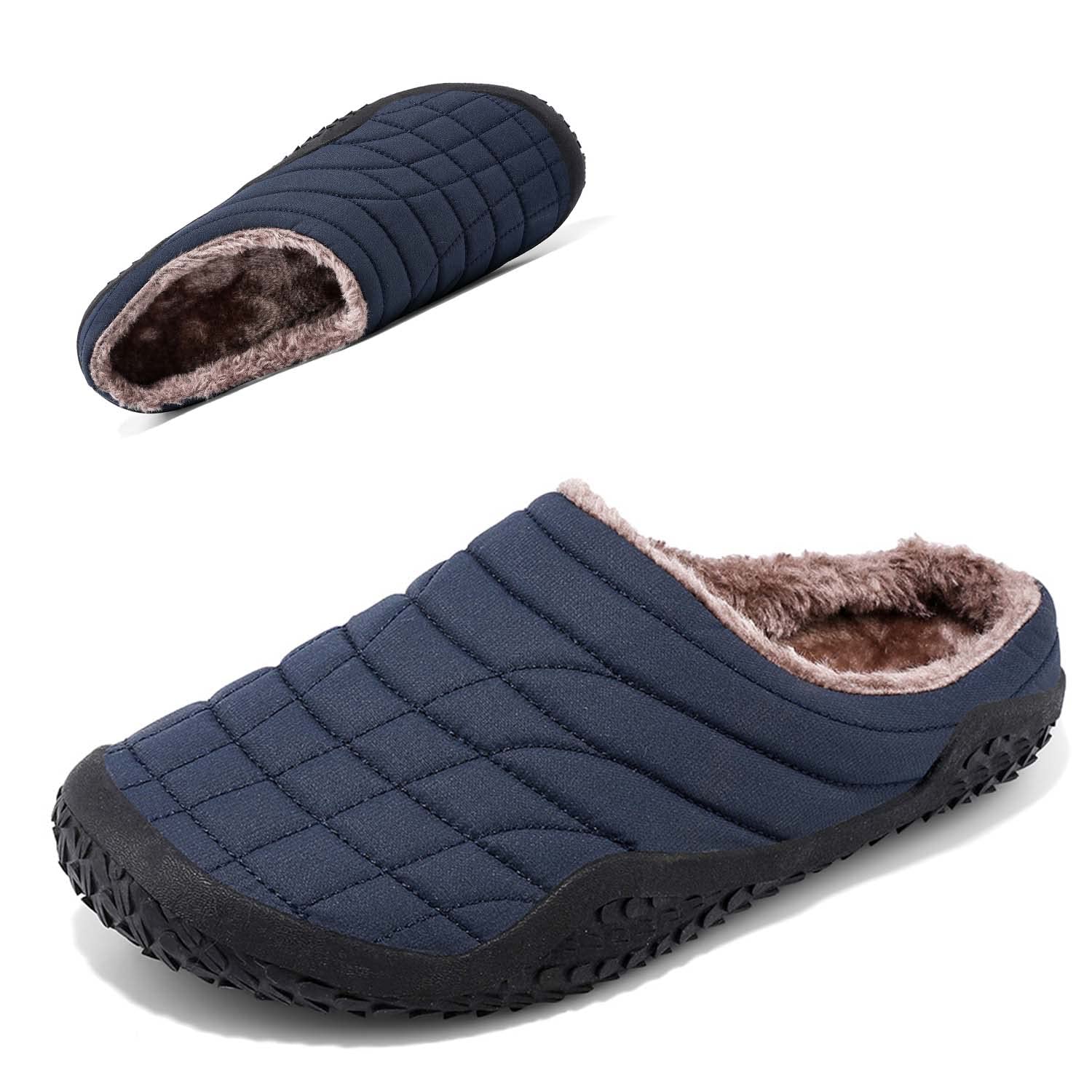 CERYTHRINA Zapatillas de estar por casa para hombre y mujer, forro cálido, impermeables, para interiores y exteriores, antideslizantes, para invierno, Marine 3, 40 EU