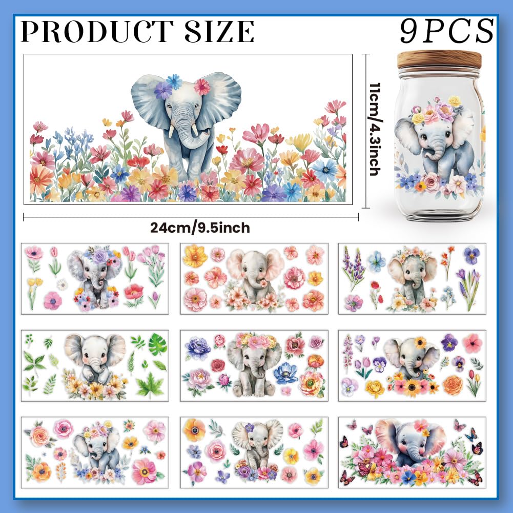 GOMAKERER 10 Sheets Animals UV DTF Cup Wrap Transfer Stickers - Image 2