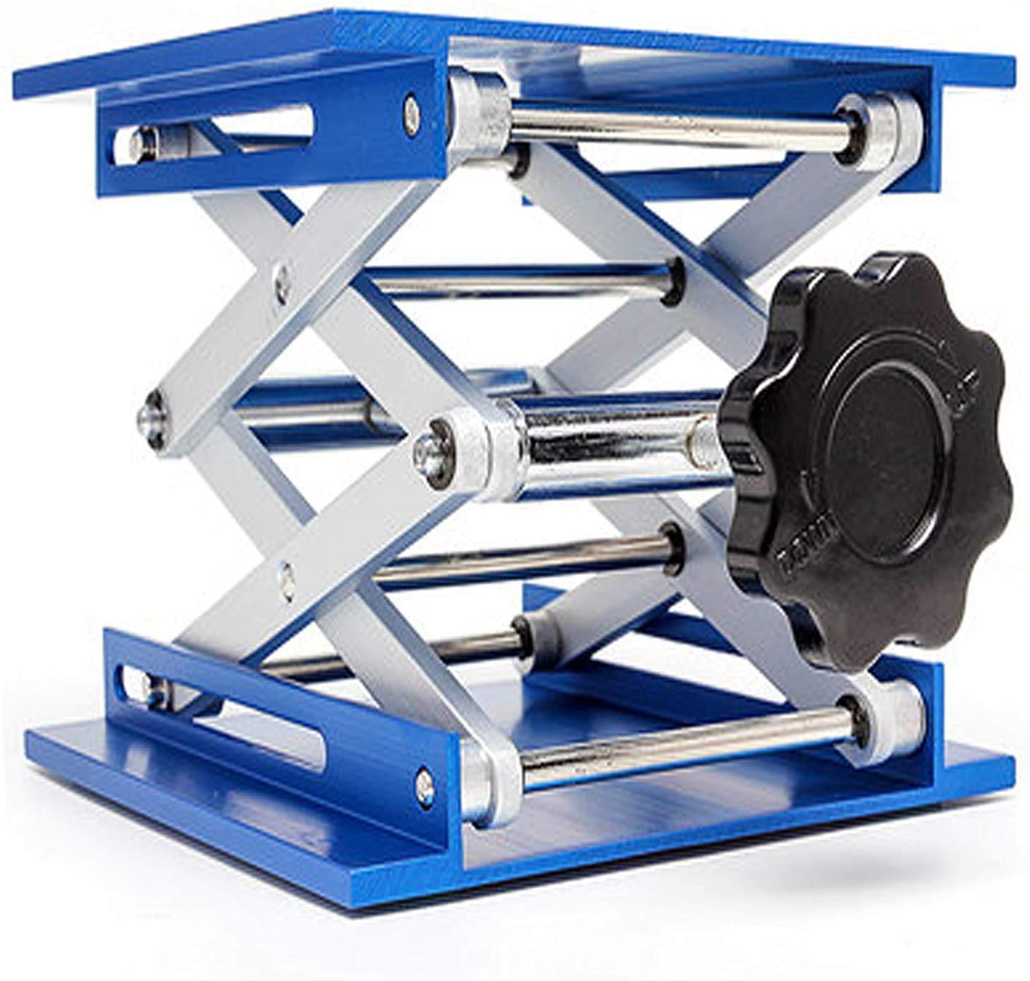 tavolo da laboratorio in ossido di alluminio, utilizzato anche come jack per il sollevamento di router, laser, armadio solito (blu) (200 mm x 200 mm)