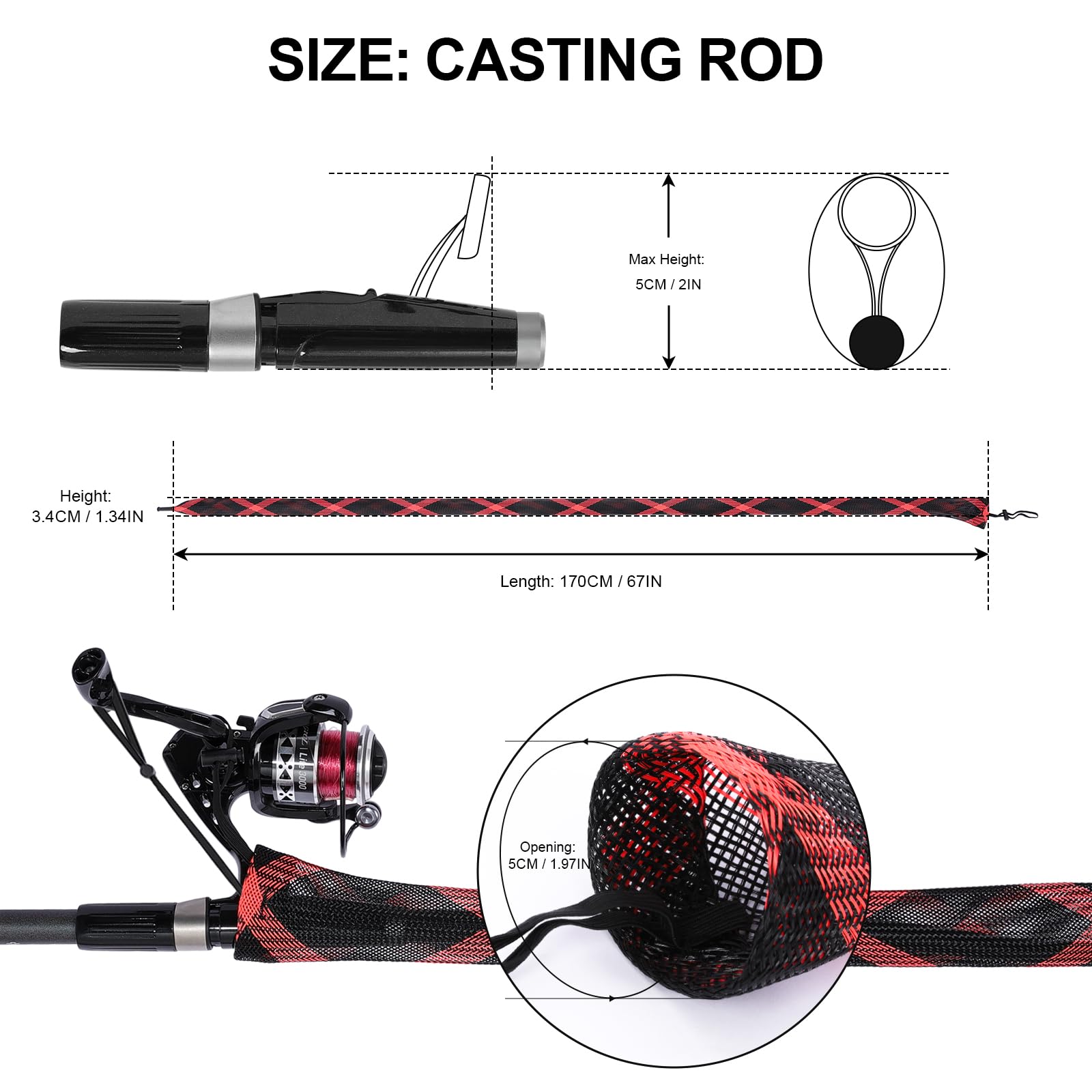 best fishing rod sleeves – AZETIO 10 Pcs Fishing Rod Sleeves Socks with ...